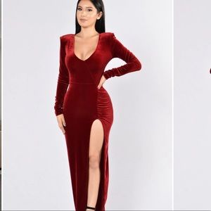 Fashion Nova Love Sex Magic Velvet Dress In Wine Size XL